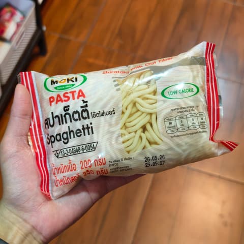 ສະປາເກັດຕີ້ໂອ໊ດໄຟເບີ້ ຜະສົມບຸກ Spaghetti pasta 200g. MOKI
