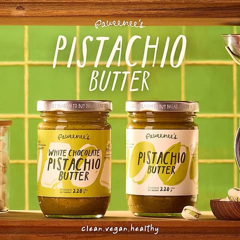 ເນີຍຖົ່ວພິທາຊິໂອ້ Pistachio butter 220g. Paweenee