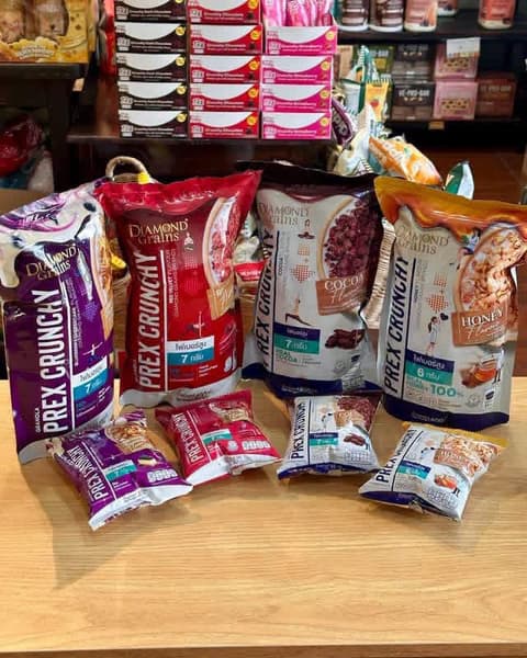Granola Prex crunchy. Diamond grains
