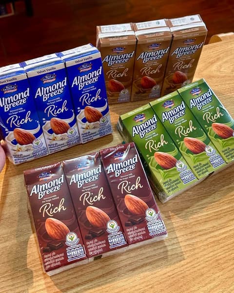 ນົມອັລມ້ອນ ບໍ່ມິນ້ຳຕານ Almond Rich No sugar ແພັກ 3ກ່ອງ. Blue diamond
