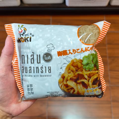 ບຸກເສັ້ນ ຜະສົມສາຫຼ່າຍ Konjac noodle with seaweed