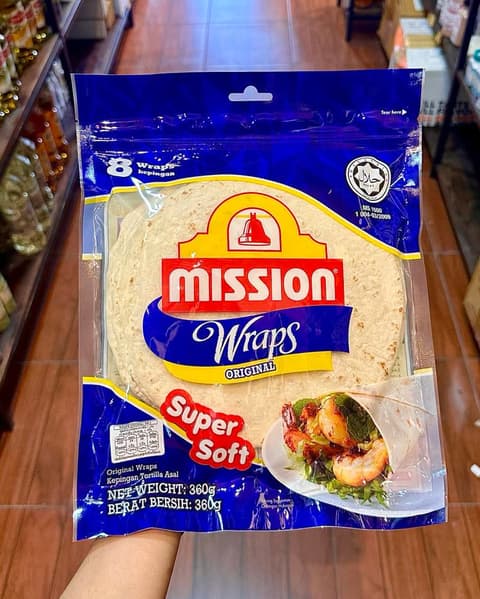 ແຜ່ນແຣບ ດັ້ງເດີມ Wraps original 8ແຜ່ນ 360g. Mission