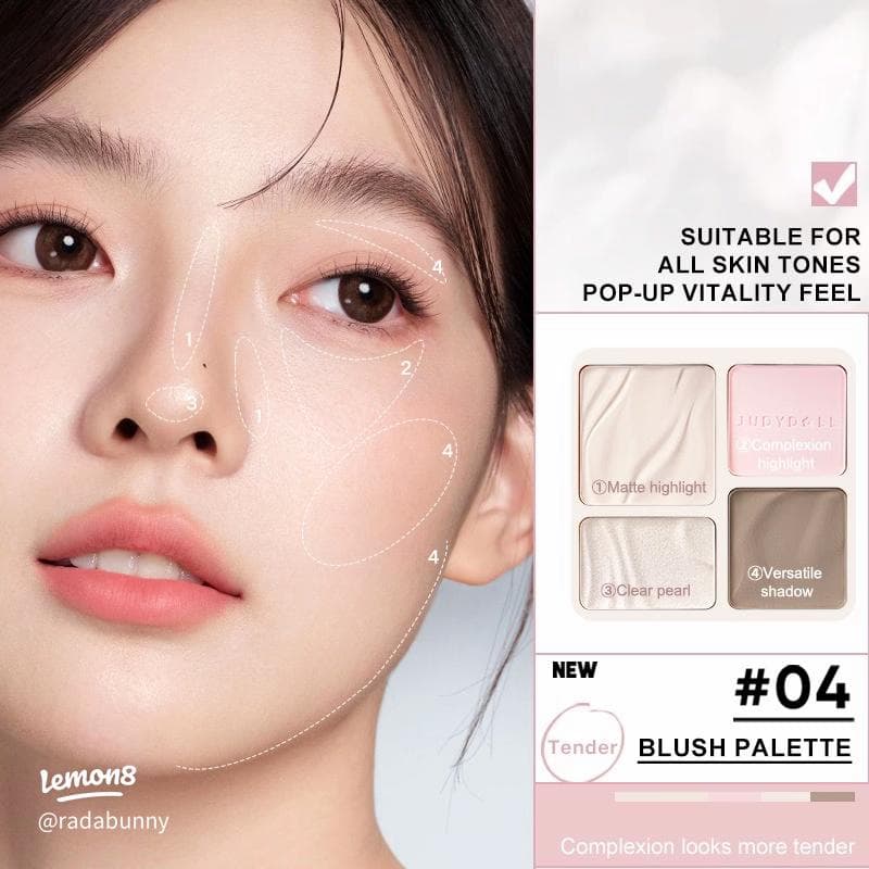 Judydoll Contour and highlight ສ້າງມິຕິໃຫ້ໃບໜ້າ ຕິດທົນ ກັນເຫື່ອ ເມັດສີຊັດ ຝຸ່ນລະອຽດ ນຽນສຸດໆ — 2