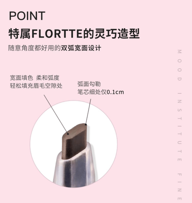 ສໍແຕ້ມຄີ້ວ Flortte ເມັດສີແໜ້ນ ກັນນ້ຳ ຫົວນ້ອຍພິເສດພຽງ 0.1cm ໃຫ້ລຸຄ໌ທຳມະຊາດມີມິຕິ — 4