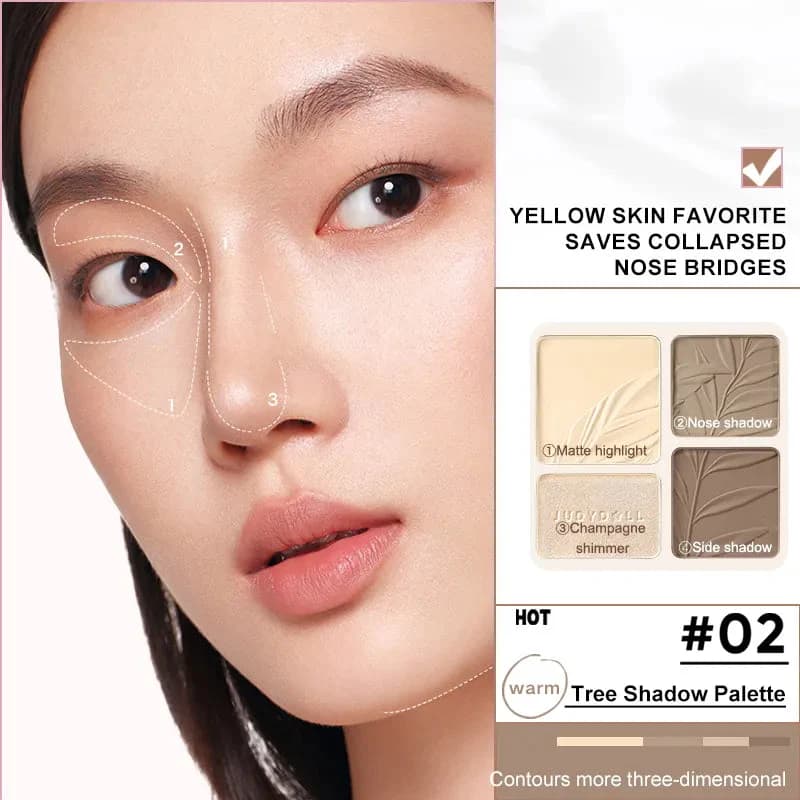 Judydoll Contour and highlight ສ້າງມິຕິໃຫ້ໃບໜ້າ ຕິດທົນ ກັນເຫື່ອ ເມັດສີຊັດ ຝຸ່ນລະອຽດ ນຽນສຸດໆ — 4