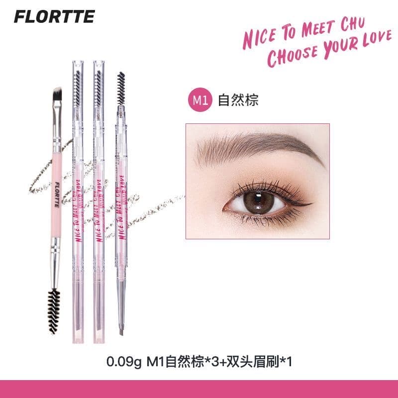 ສໍແຕ້ມຄີ້ວ Flortte ເມັດສີແໜ້ນ ກັນນ້ຳ ຫົວນ້ອຍພິເສດພຽງ 0.1cm ໃຫ້ລຸຄ໌ທຳມະຊາດມີມິຕິ — 7