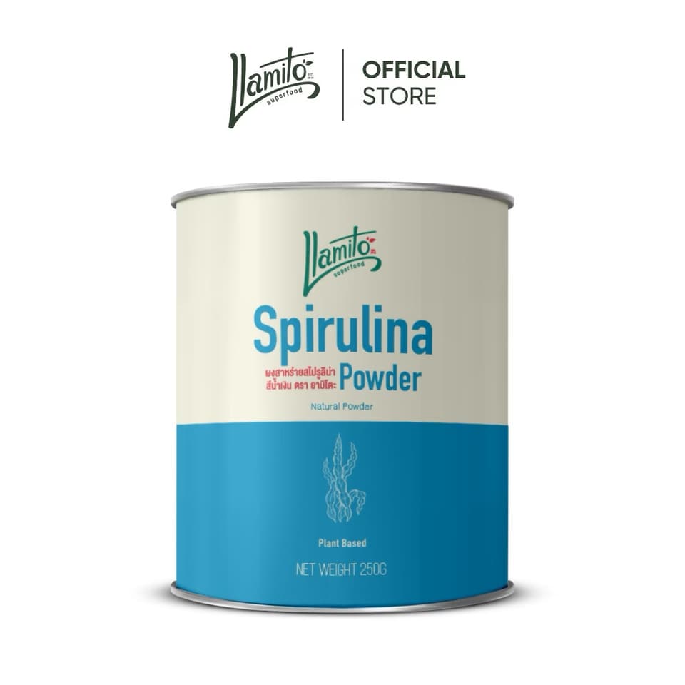 ຜົງສາຫຼ່າຍສີຟ້າ Blue spirulina powder 250g. Llamito — 1
