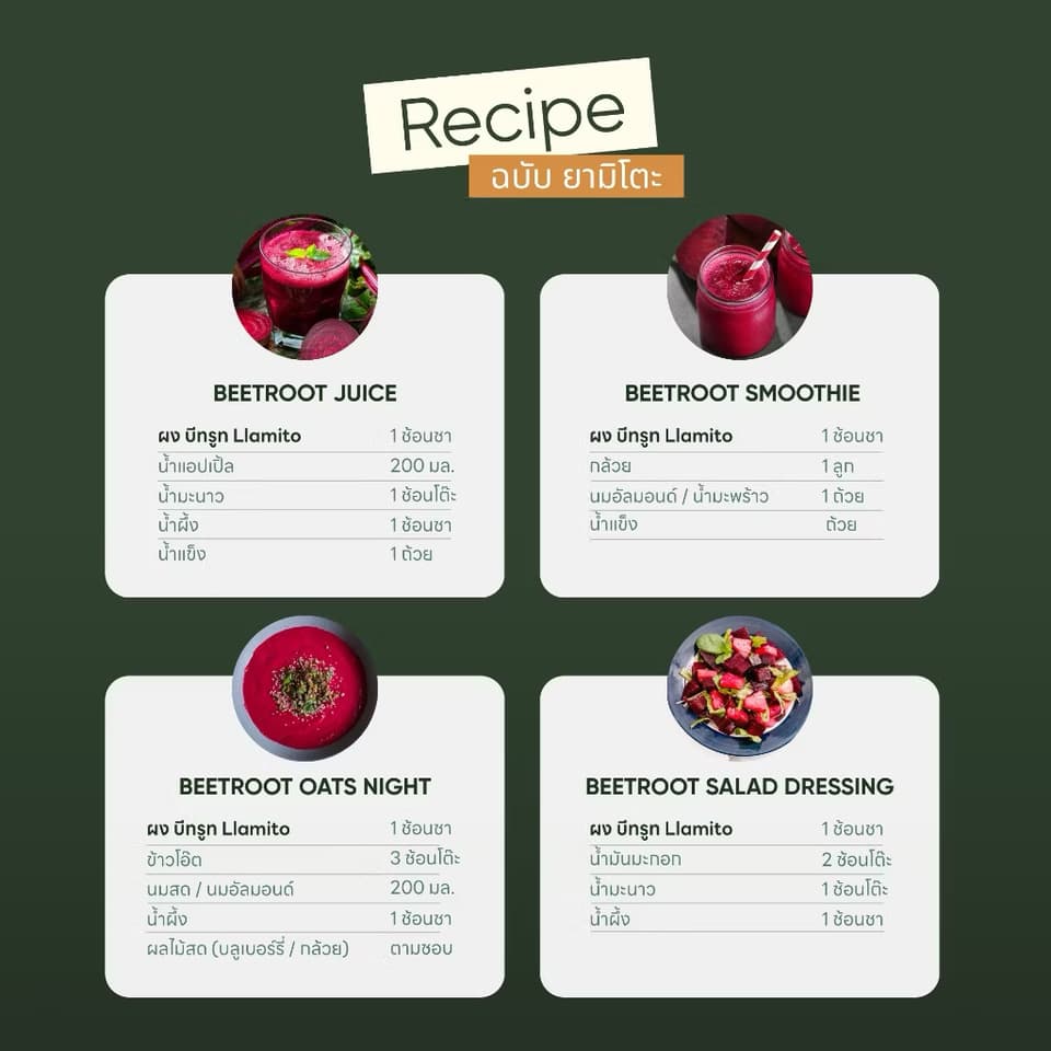 ຜົງບີທລູດ Beetroot powder 250g. Llamito — 2